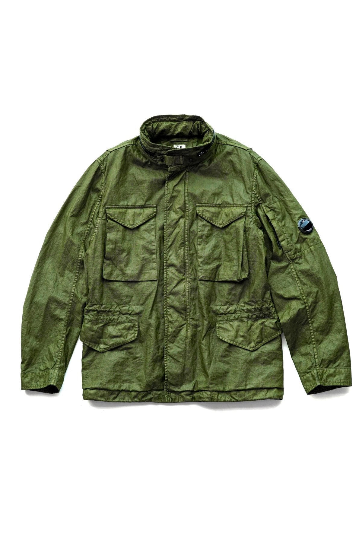 C.P. COMPANY - LINO WAX UTILITY JACKET - GREEN MOSS