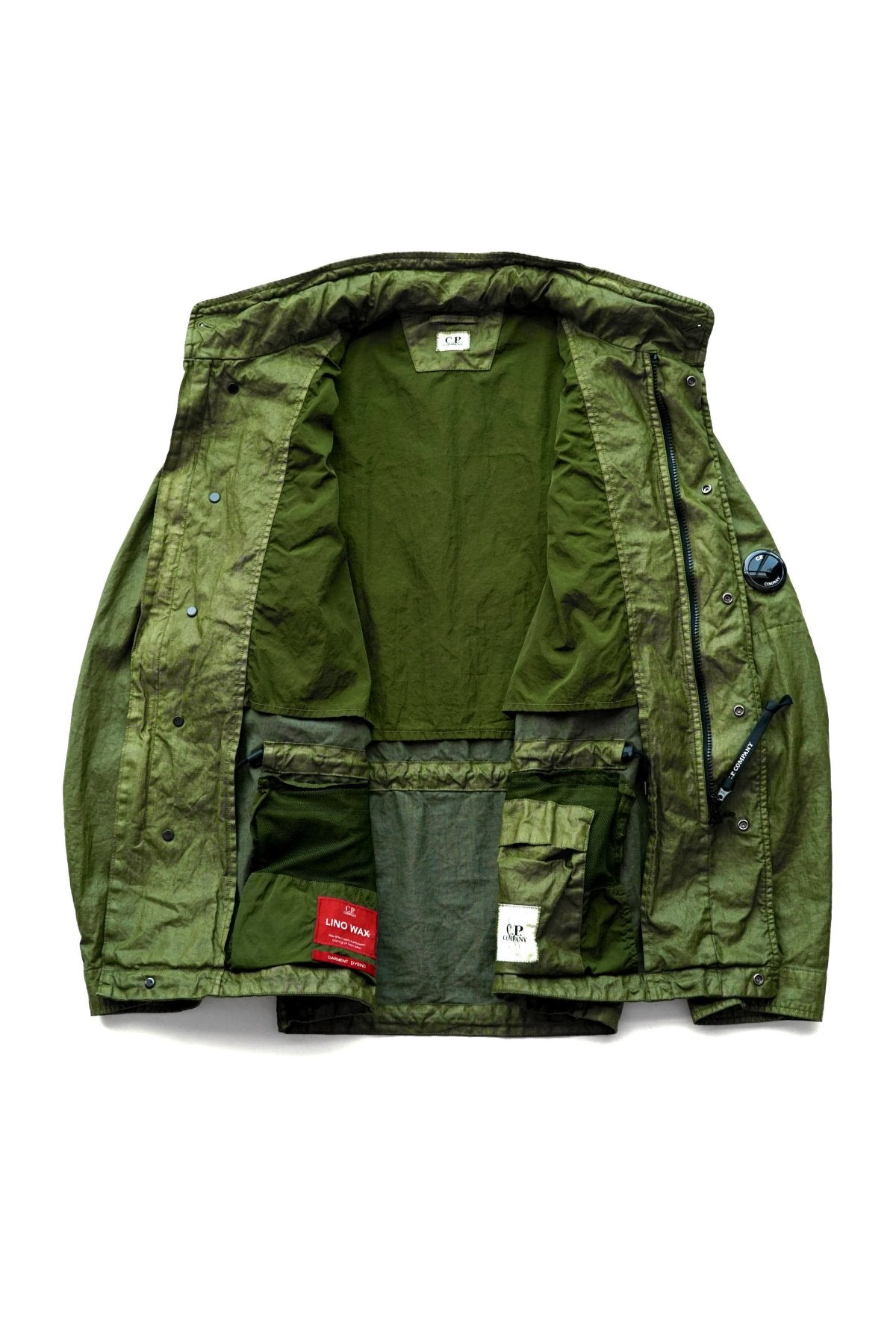 C.P. COMPANY - LINO WAX UTILITY JACKET - GREEN MOSS