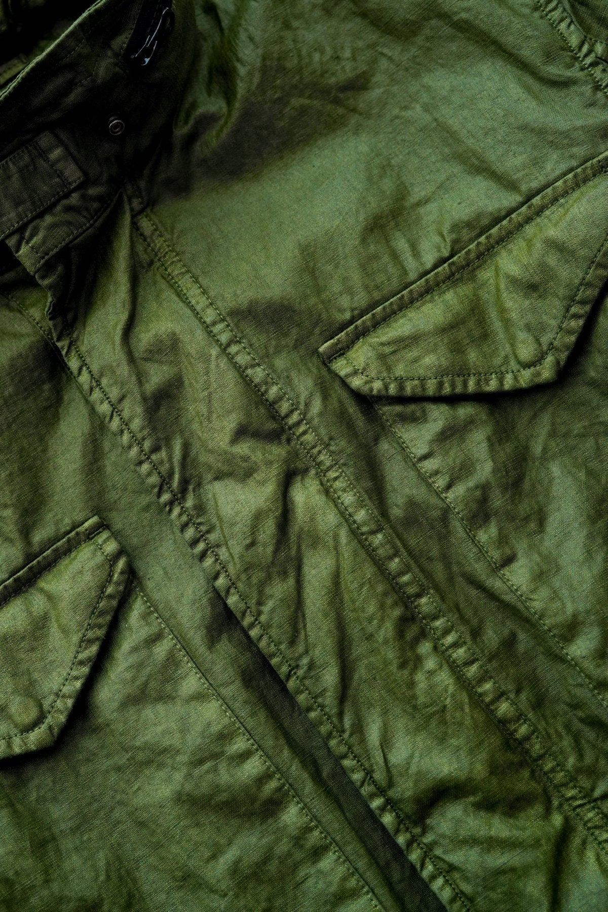 C.P. COMPANY - LINO WAX UTILITY JACKET - GREEN MOSS