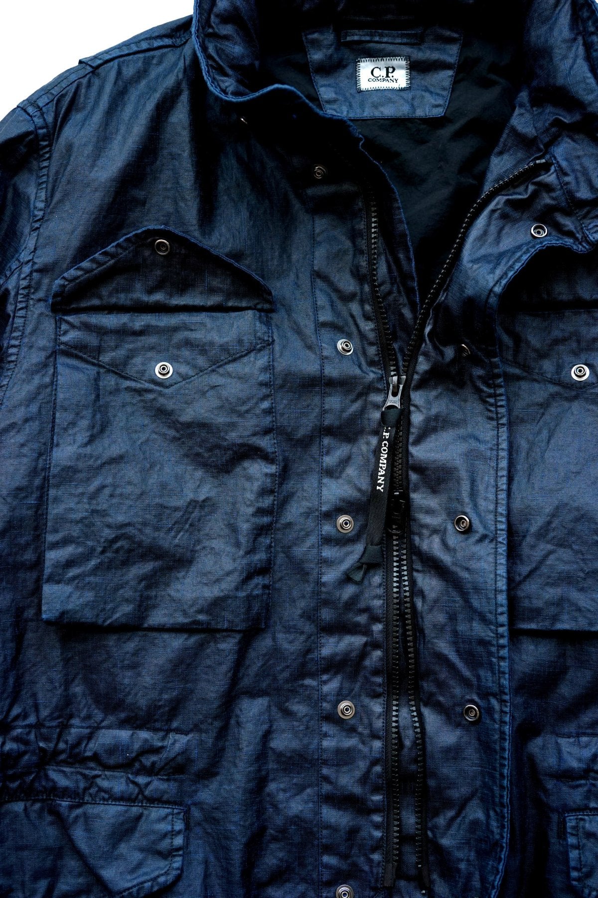 C.P. COMPANY - LINO WAX UTILITY JACKET - TOTAL ECLIPSE