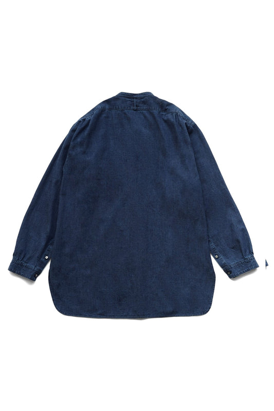 OLD JOE - BAND COLLAR LONG TAIL SHIRTS - INDIGO CLOTH