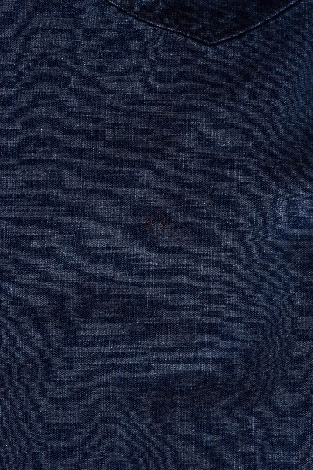 OLD JOE - BAND COLLAR LONG TAIL SHIRTS - INDIGO CLOTH