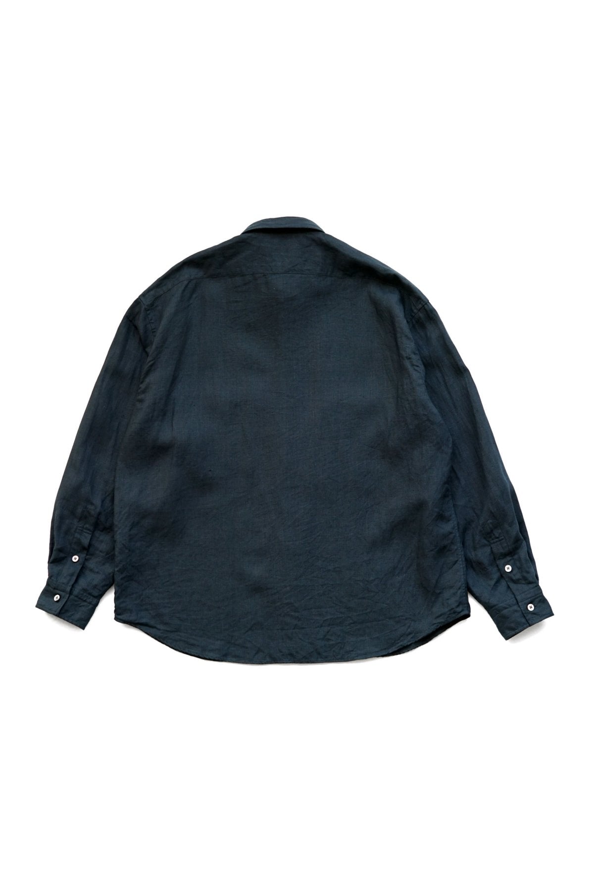 Porter Classic - ROLL UP LINEN SHIRT (FRENCH LINEN) - DARK NAVY