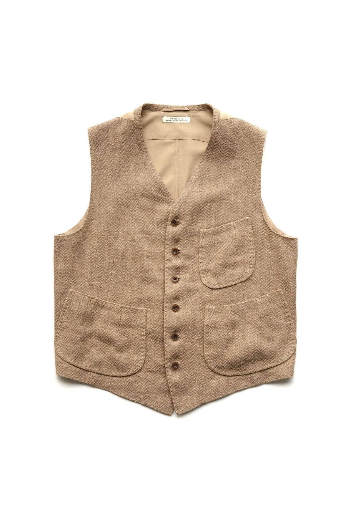 OLD JOE - PLEATED POCKET SPORTING VEST - DUNE