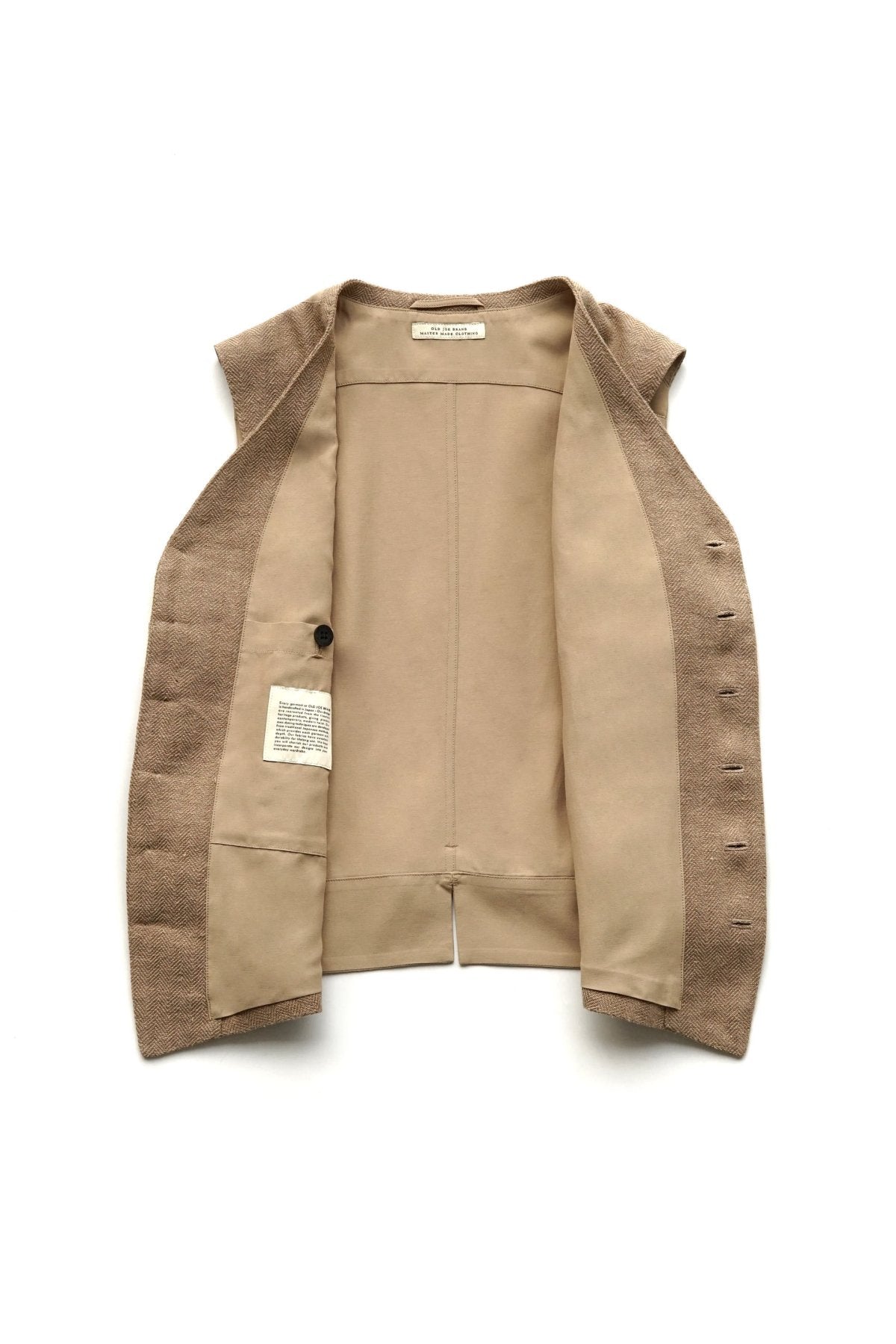 OLD JOE - PLEATED POCKET SPORTING VEST - DUNE