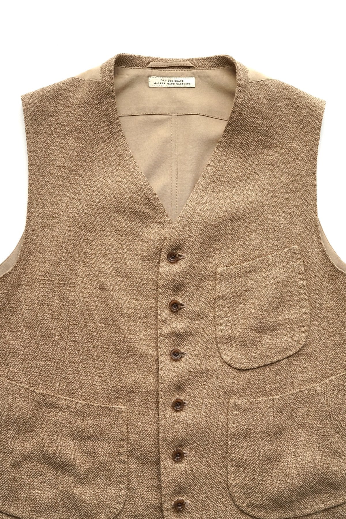 OLD JOE - PLEATED POCKET SPORTING VEST - DUNE