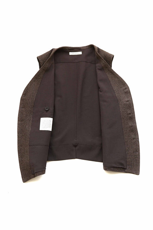 OLD JOE - PLEATED POCKET SPORTING VEST - ESPRESSO