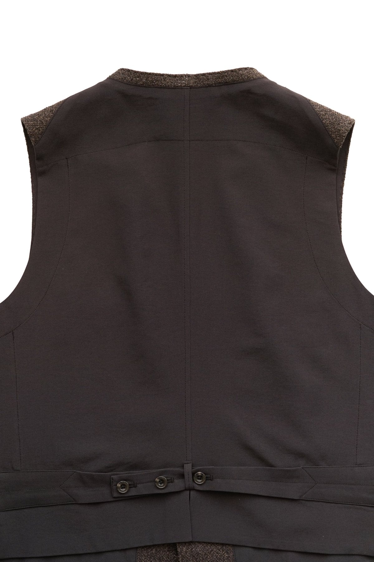 OLD JOE - PLEATED POCKET SPORTING VEST - ESPRESSO