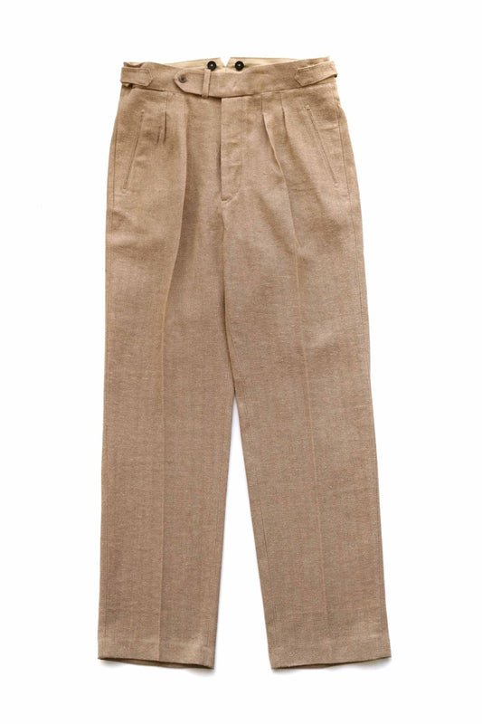 OLD JOE - DOUBLE-PLEATED SMARTY TROUSER - DUNE