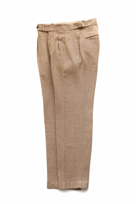 OLD JOE - DOUBLE-PLEATED SMARTY TROUSER - DUNE