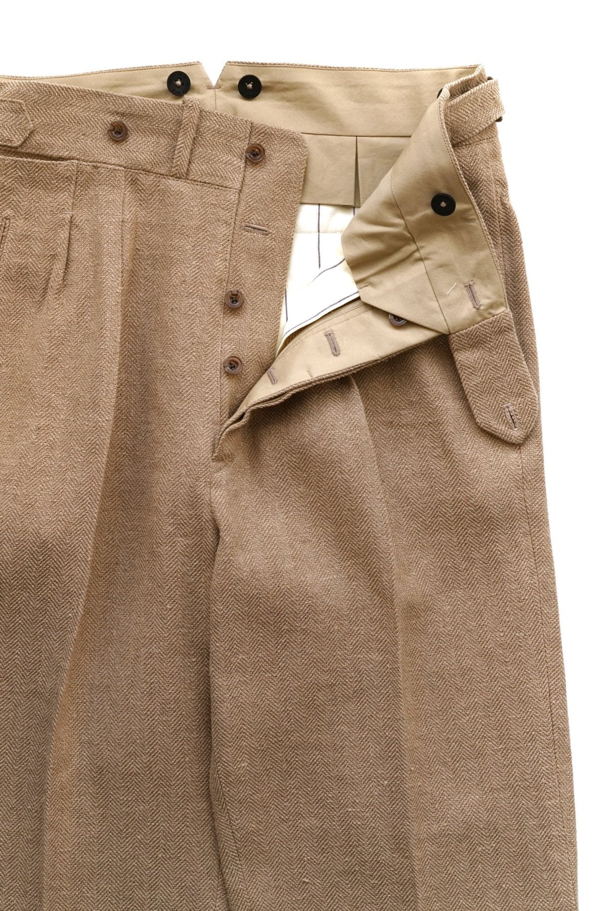 OLD JOE - DOUBLE-PLEATED SMARTY TROUSER - DUNE