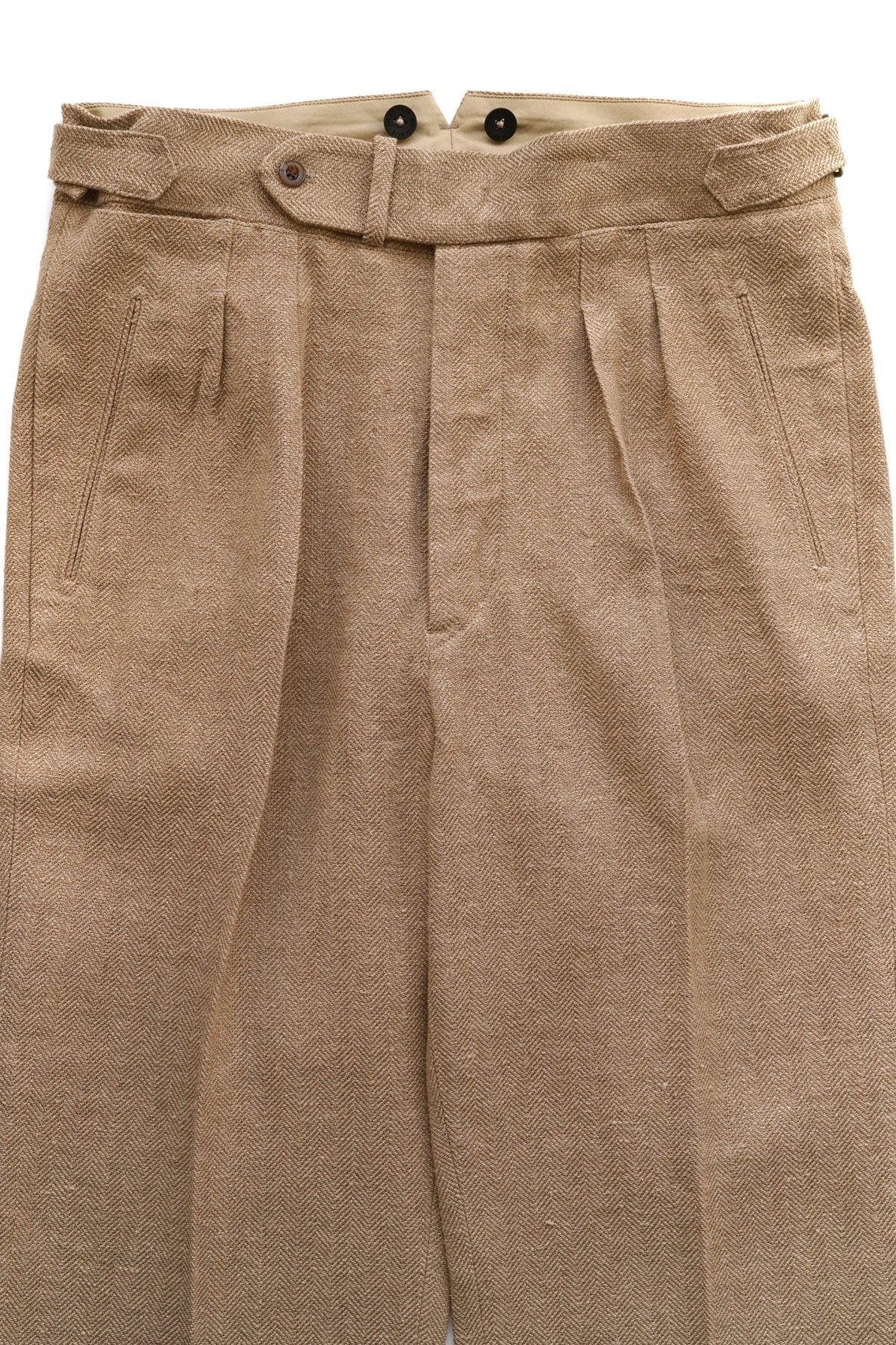 OLD JOE - DOUBLE-PLEATED SMARTY TROUSER - DUNE