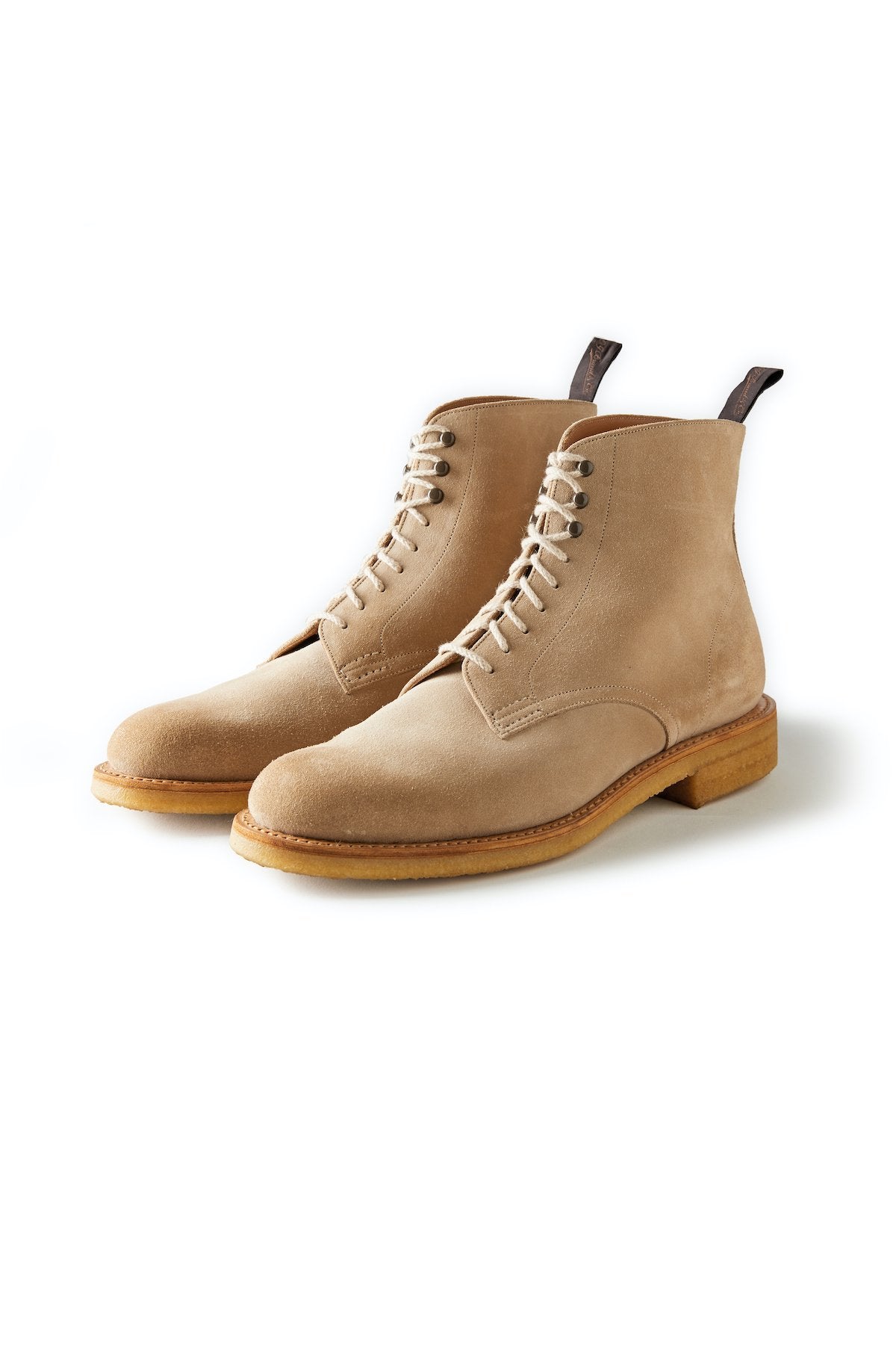 OLD JOE - "The Hunter" DISTRESSED SUEDE UNKLE BOOTS -  SAND