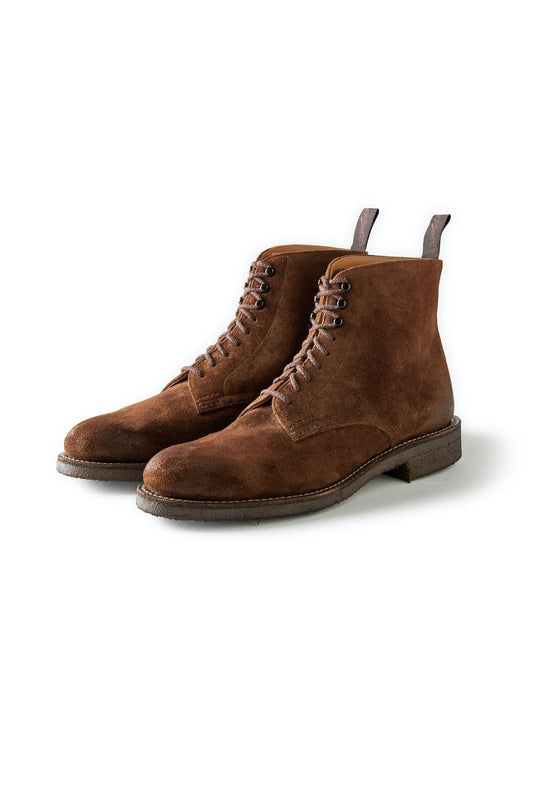 OLD JOE - "The Hunter" DISTRESSED SUEDE UNKLE BOOTS -  WALNUT