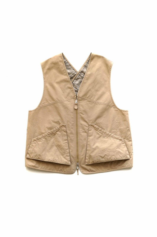 OLD JOE - PATINA NEP CLOTH FILED VEST - DUNE