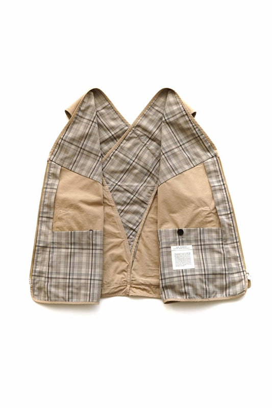 OLD JOE - PATINA NEP CLOTH FILED VEST - DUNE