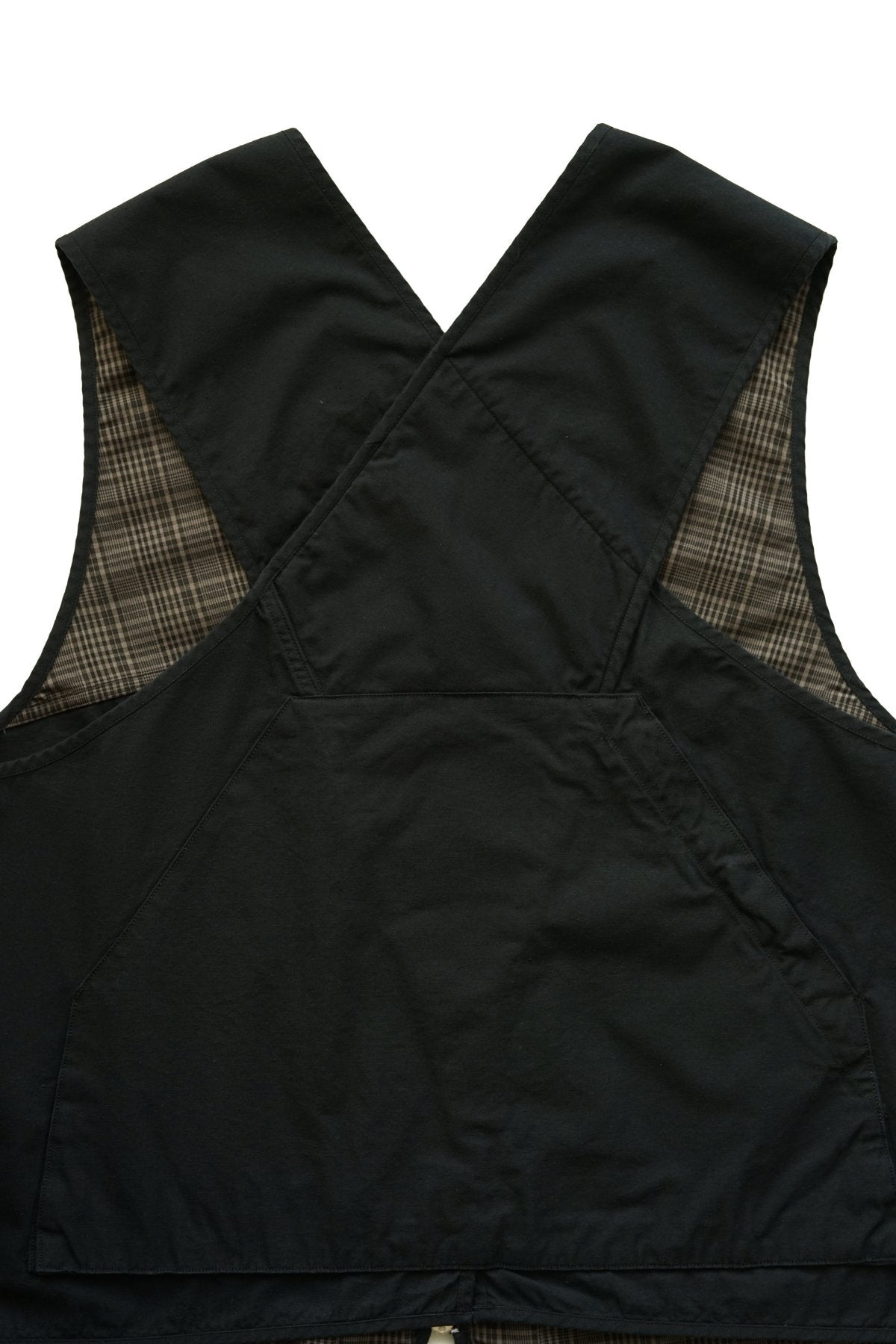 OLD JOE - PATINA NEP CLOTH FILED VEST -BLACK