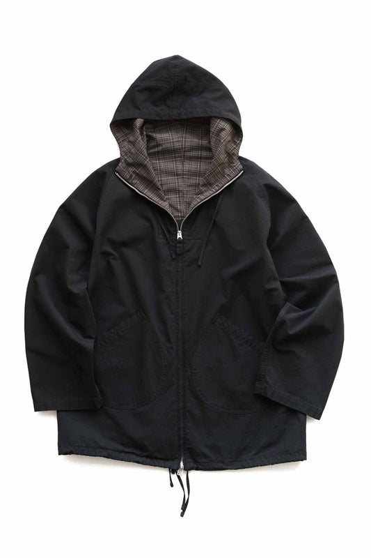 OLD JOE - PATINA NEP CLOTH ANORAK - BLACK