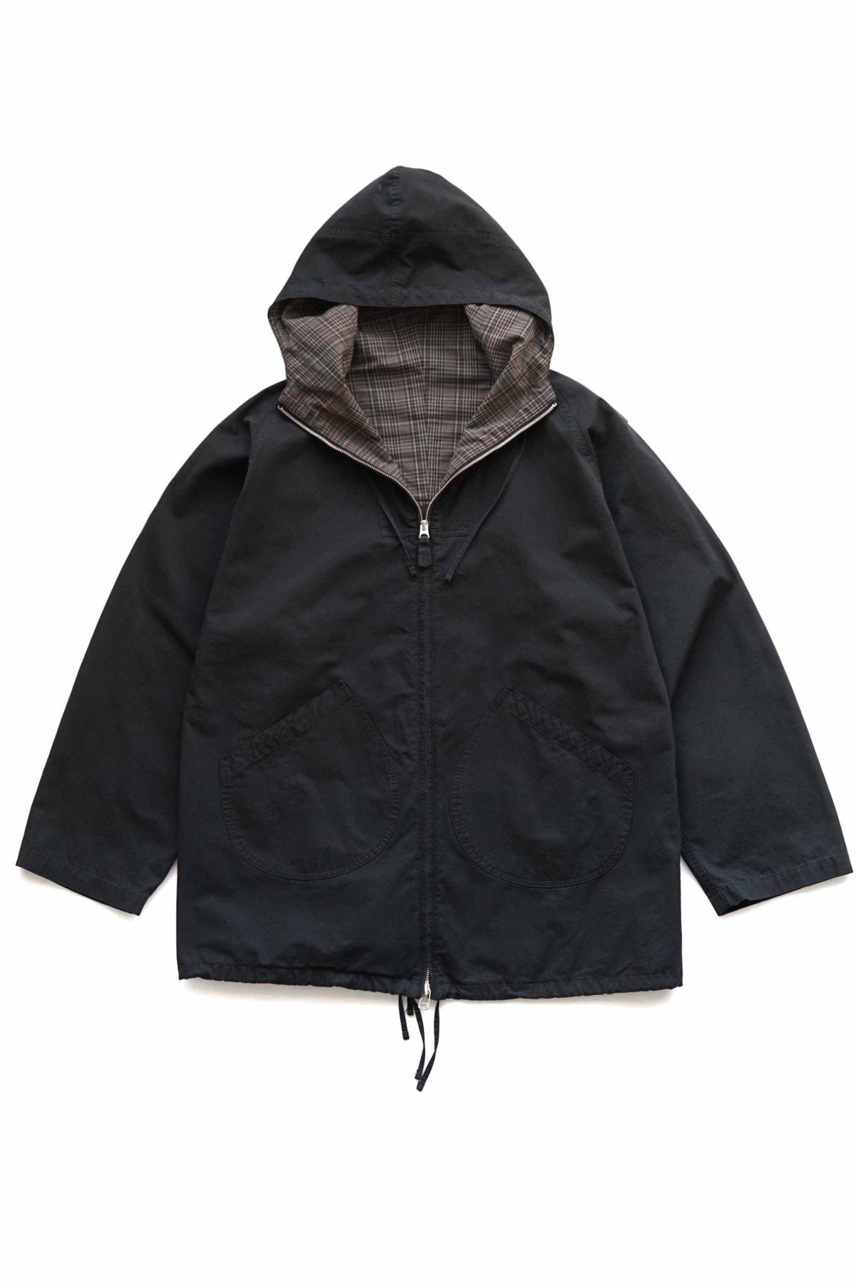 OLD JOE - PATINA NEP CLOTH ANORAK - BLACK