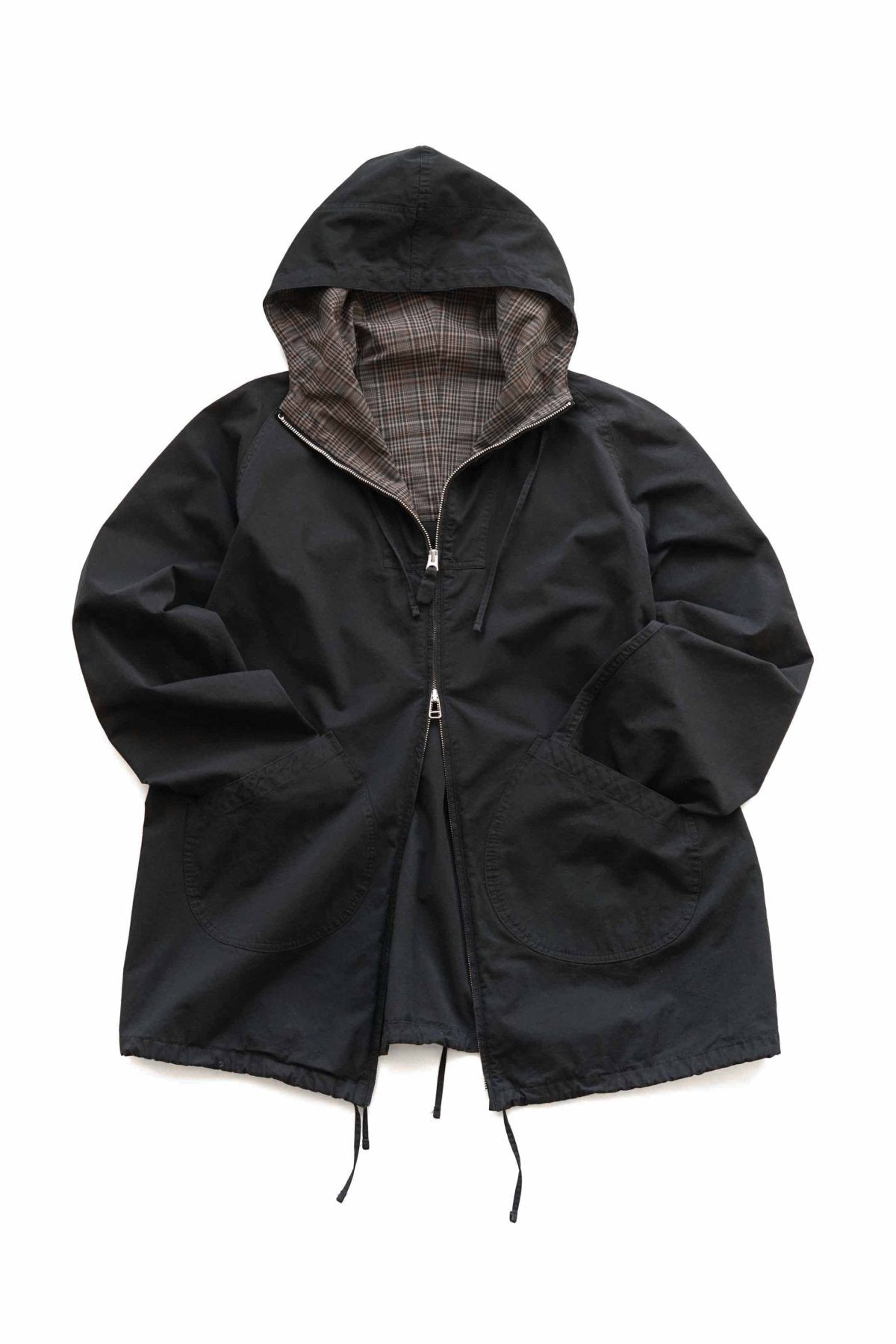 OLD JOE - PATINA NEP CLOTH ANORAK - BLACK