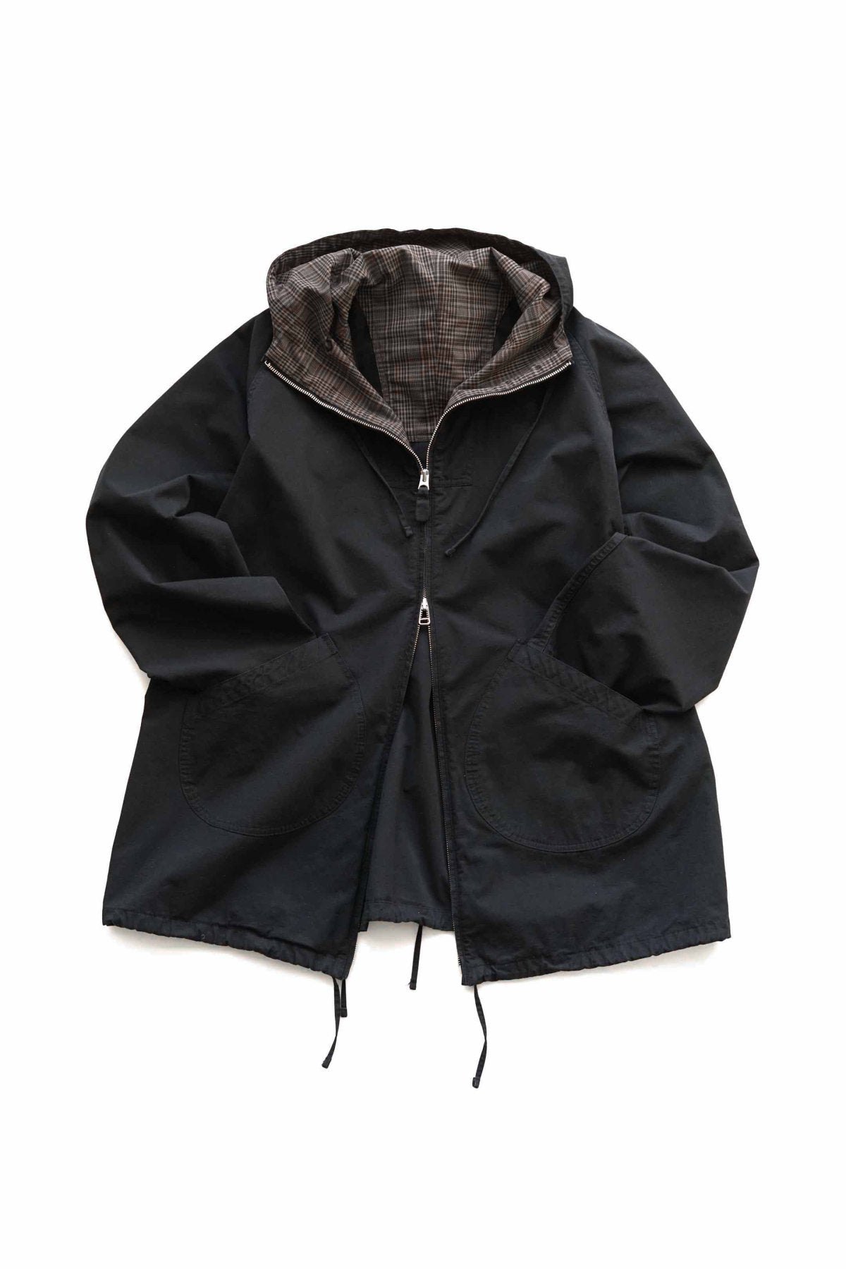 OLD JOE - PATINA NEP CLOTH ANORAK - BLACK