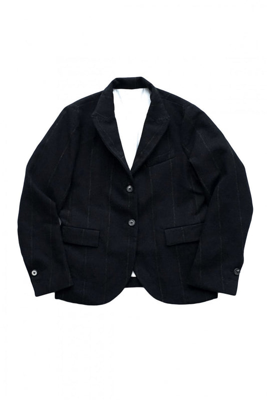 Bergfabel - SHORT TYROL JACKET - BLACK NAVY STRIPE