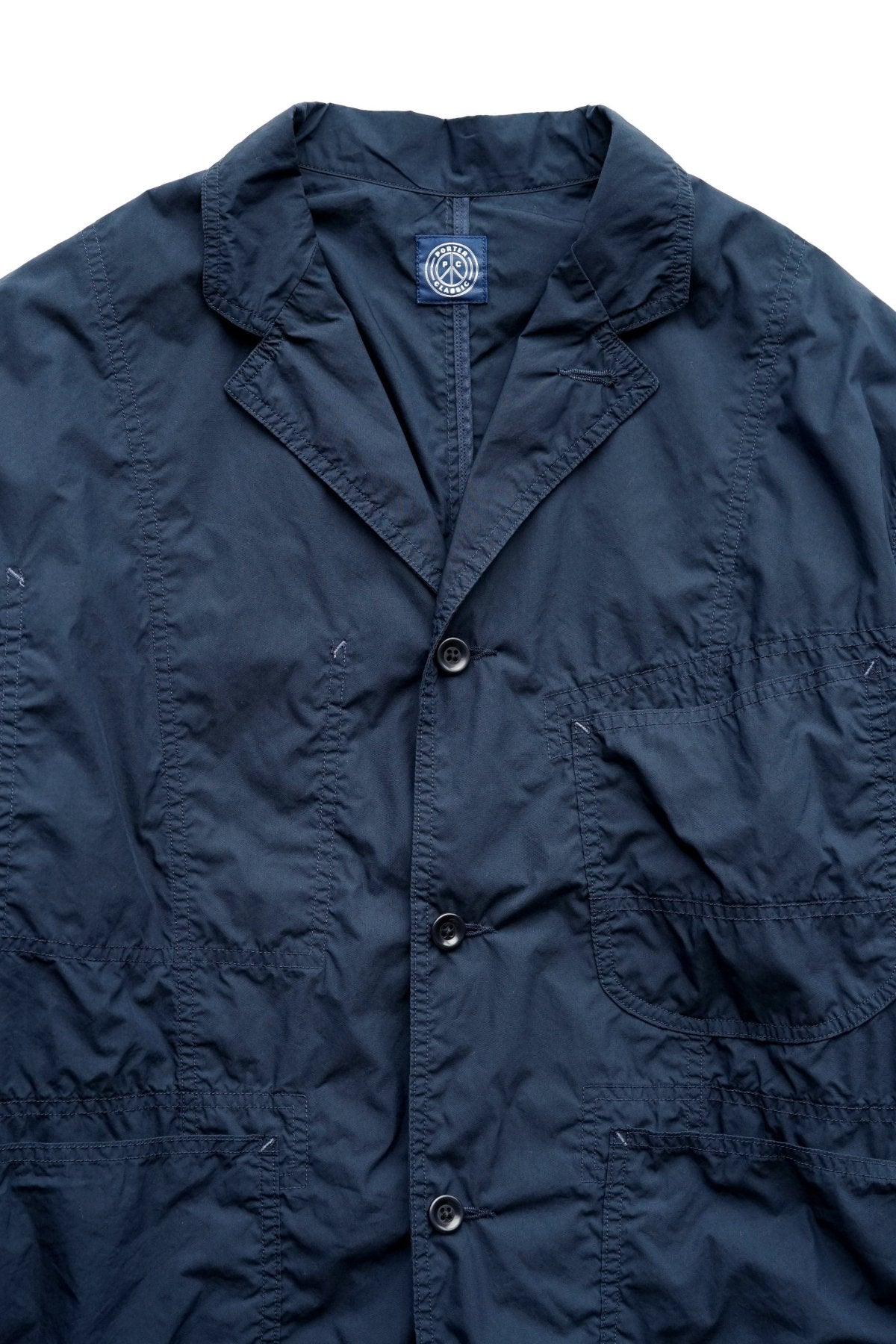 Porter Classic - POPLIN TAILORED JACKET - NAVY