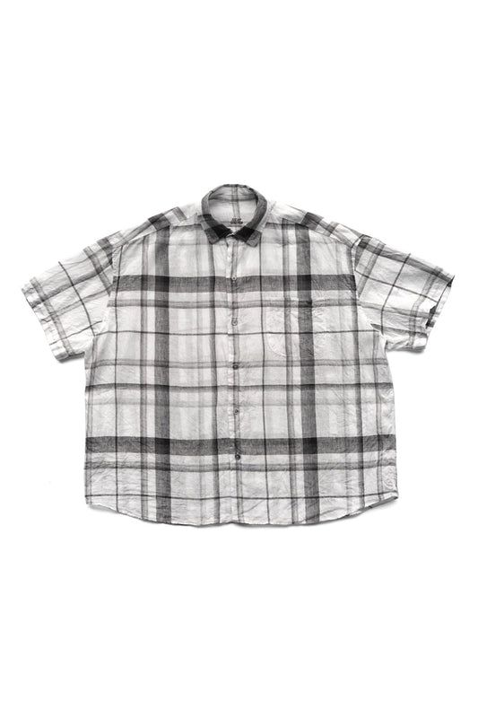 Porter Classic - BEAT WRITER SHIRT (LEGGIUNO GHIBLI SOFT LINEN) - BLACK CHECK