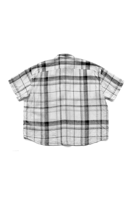 Porter Classic - BEAT WRITER SHIRT (LEGGIUNO GHIBLI SOFT LINEN) - BLACK CHECK