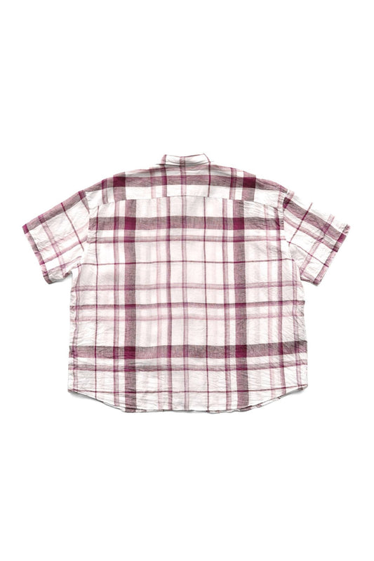 Porter Classic - BEAT WRITER SHIRT (LEGGIUNO GHIBLI SOFT LINEN) - PURPLE CHECK