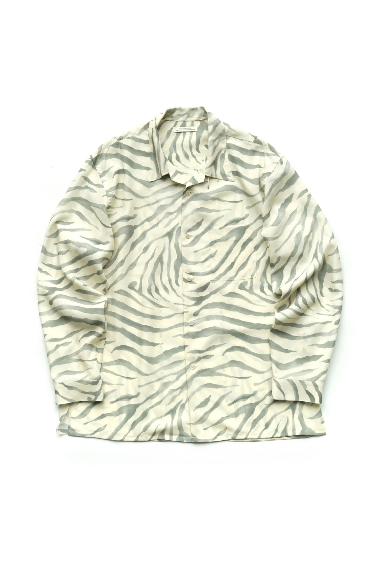 OLD JOE - ORIGINAL PRINTED OPEN COLLAR SHIRTS (SAFARI) Long-sleeve - EUCALYPTUS