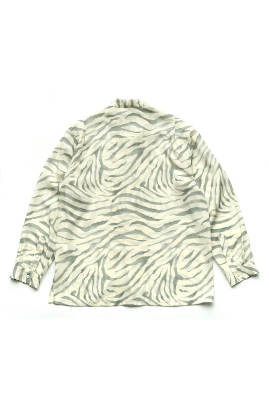 OLD JOE - ORIGINAL PRINTED OPEN COLLAR SHIRTS (SAFARI) Long-sleeve - EUCALYPTUS