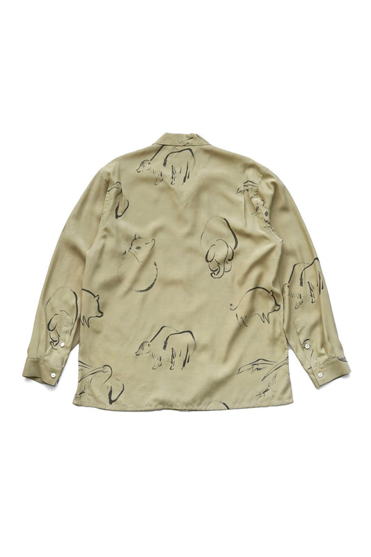 OLD JOE - ORIGINAL PRINTED OPEN COLLAR SHIRTS (DRAWING) Long-sleeve - DUNE