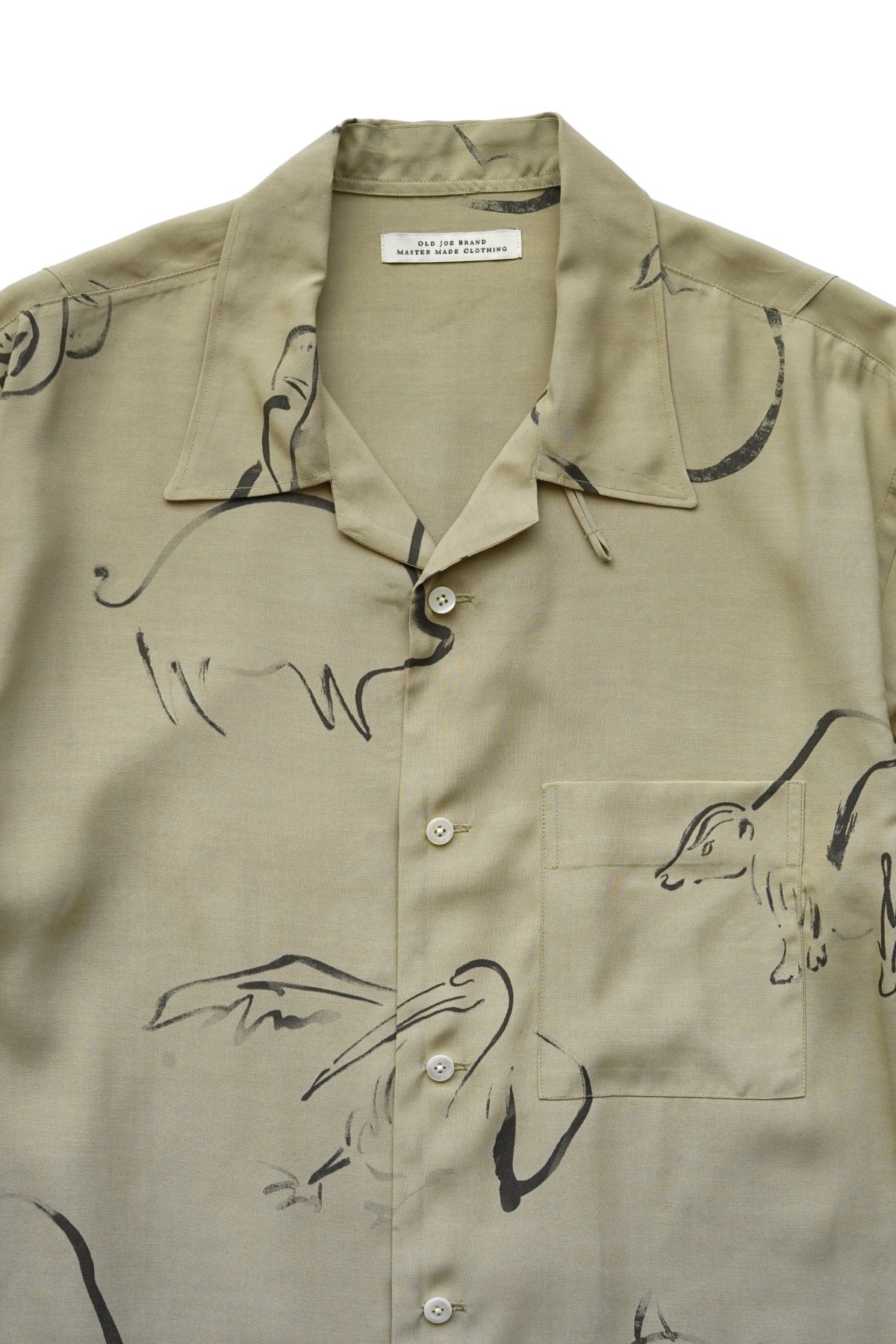 OLD JOE - ORIGINAL PRINTED OPEN COLLAR SHIRTS (DRAWING) Long-sleeve - DUNE