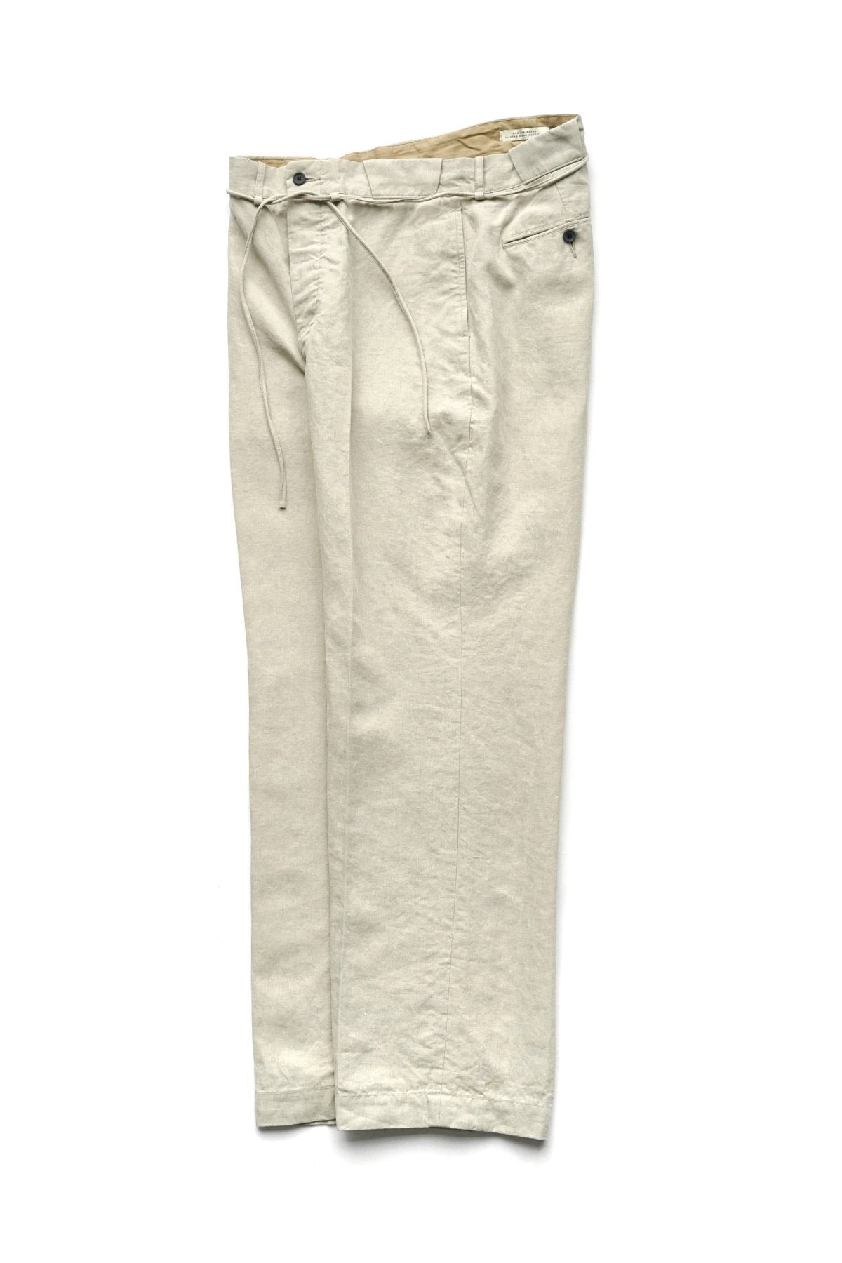 OLD JOE ★★★ - EXCLUSIVE STRING WAIST WORK TROUSER - ECRU