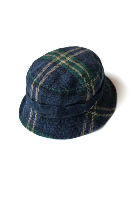 ◯ Nigel Cabourn - ACC-4 NAM BUCKET HAT CHECK - NAVY