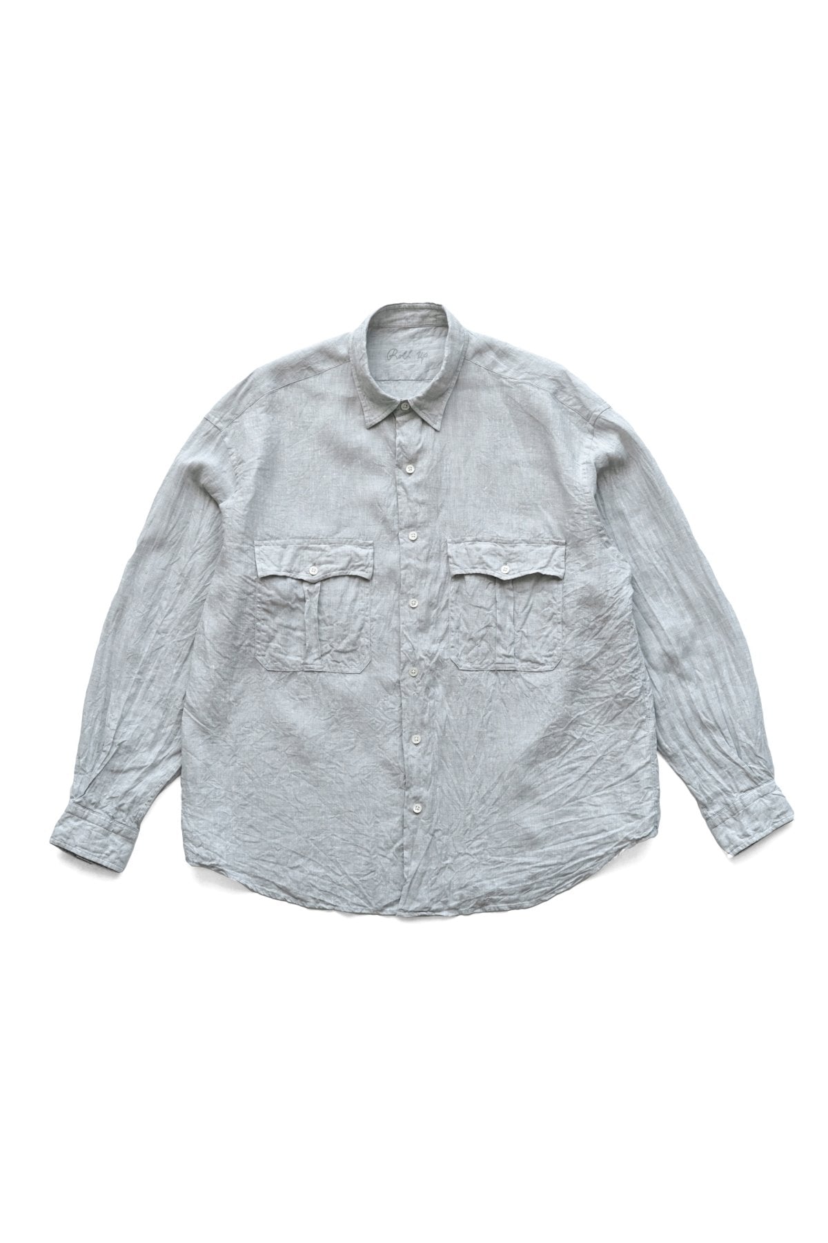 Porter Classic - ROLL UP LINEN SHIRT (LEGGIUNO GHIBLI SOFT LINEN) - GRAY