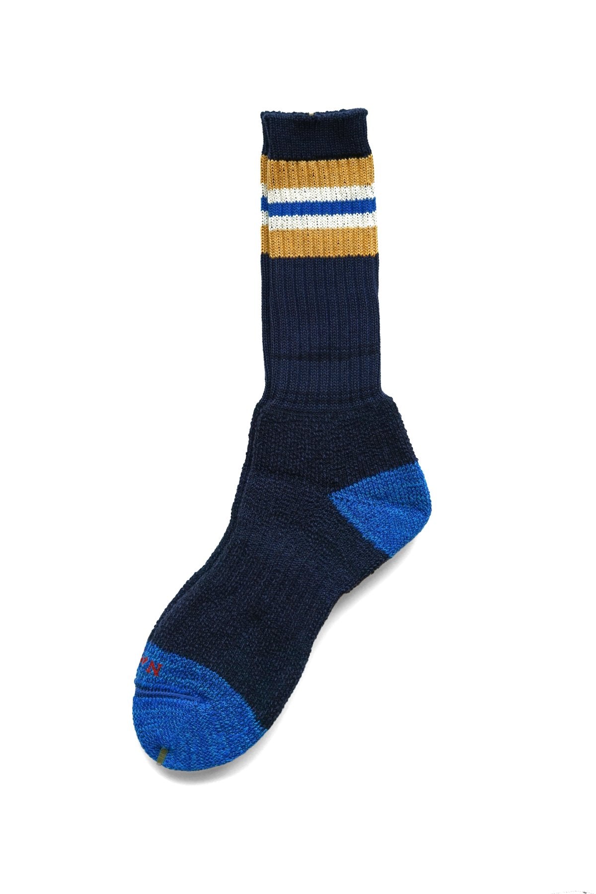 ◯ Nigel Cabourn - PILE BORDER SOCKS - NAVY