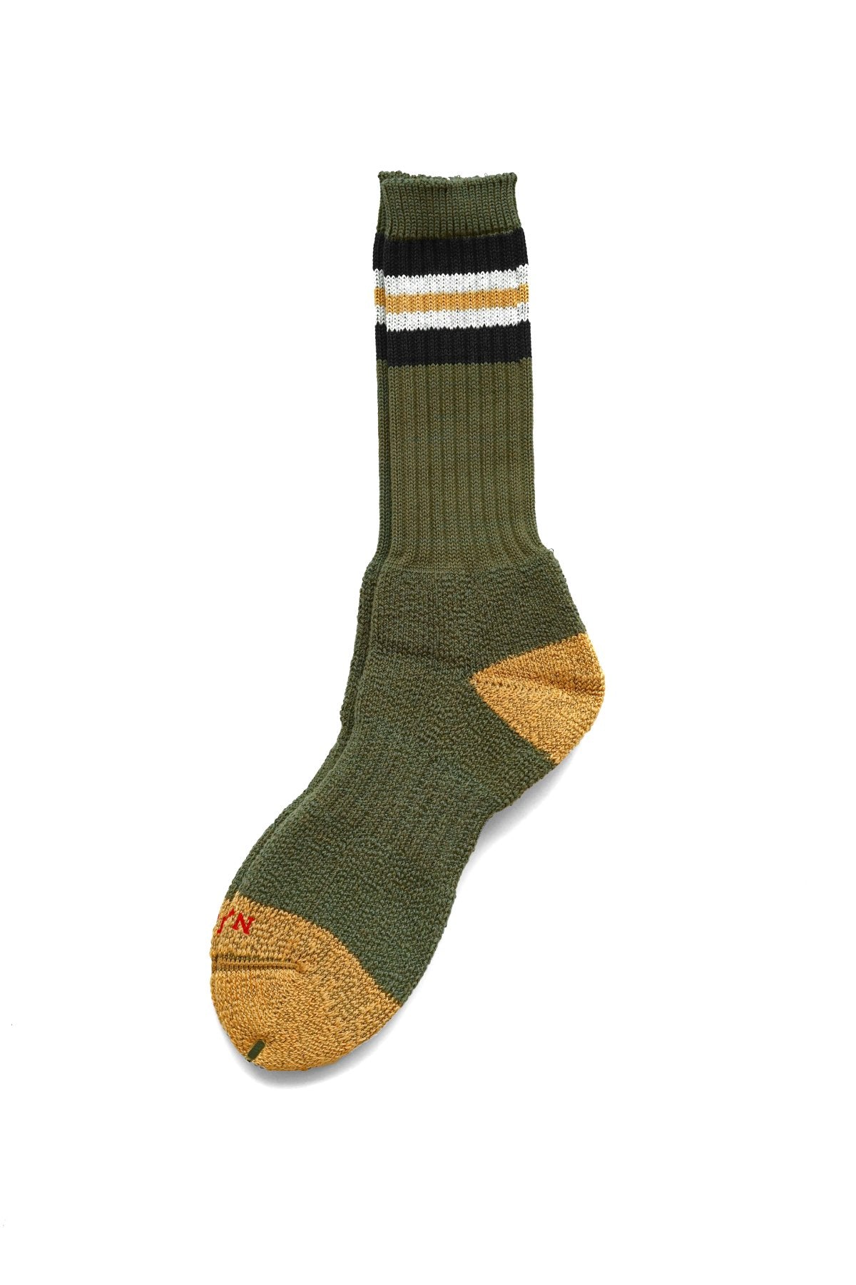 ◯ Nigel Cabourn - PILE BORDER SOCKS - GREEN