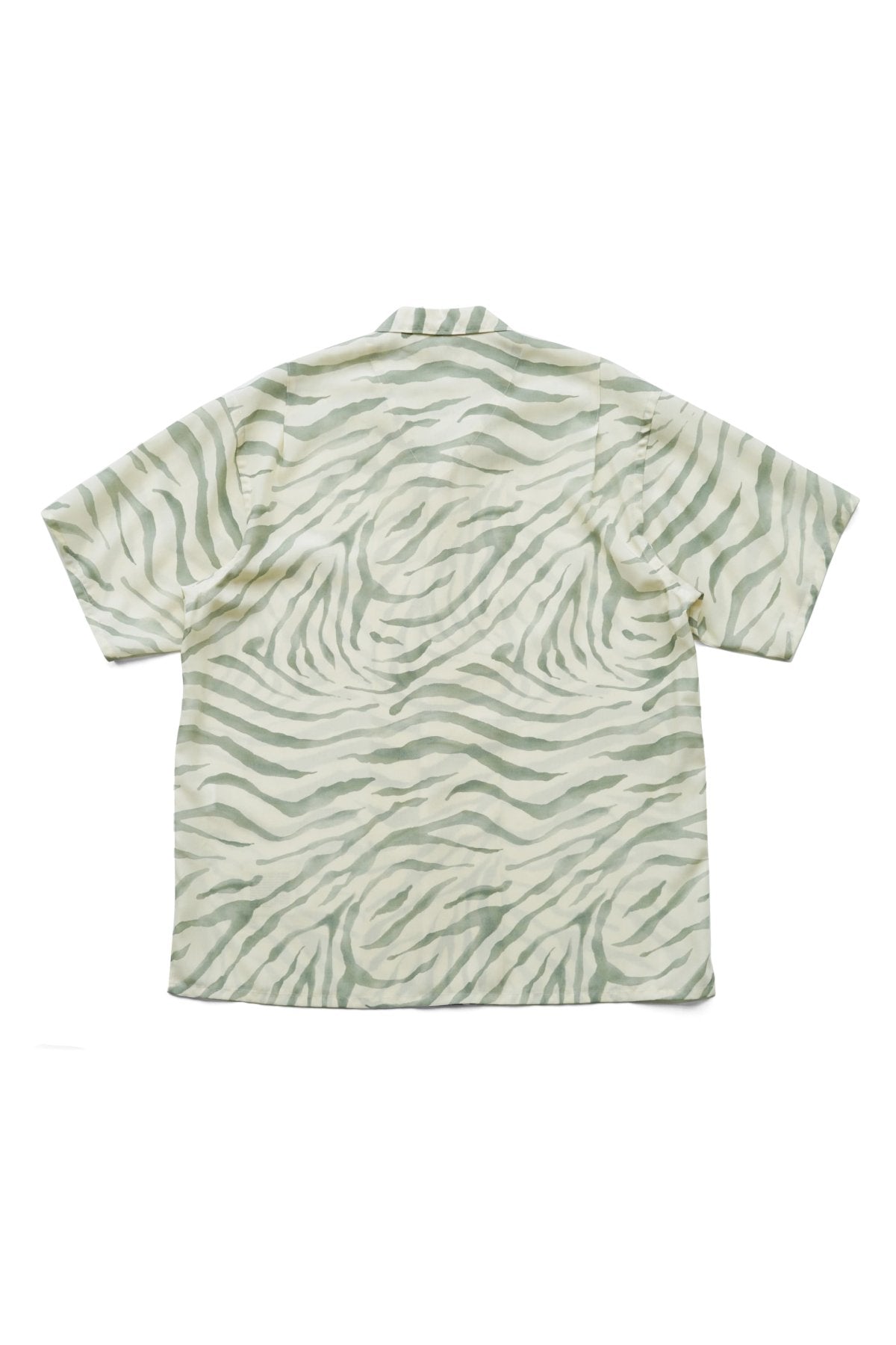 OLD JOE - ORIGINAL PRINTED OPEN COLLAR SHIRTS (SAFARI) Short-sleeve - EUCALYPTUS