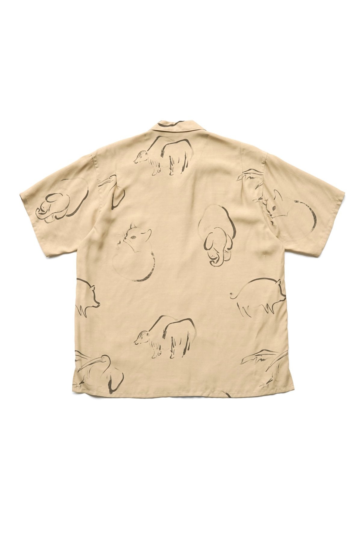 OLD JOE - ORIGINAL PRINTED OPEN COLLAR SHIRTS (DRAWING) Short-sleeve - DUNE