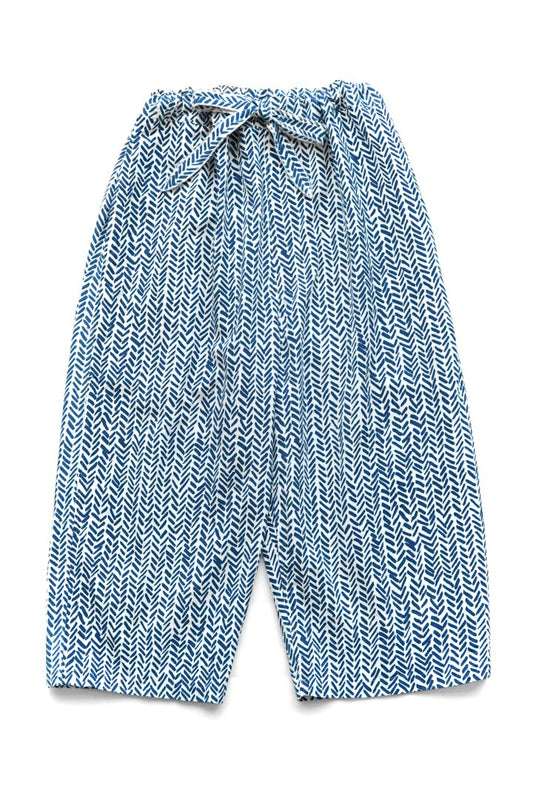 humoresque - string pants - herringbone - blue