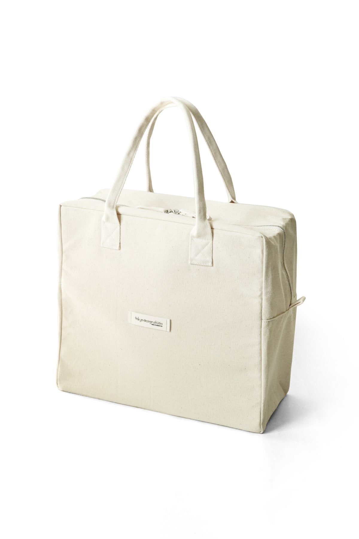 TOKYO DESIGN STUDIO New Balance - Organic Cotton Canvas Boston Bag - OFF WHITE