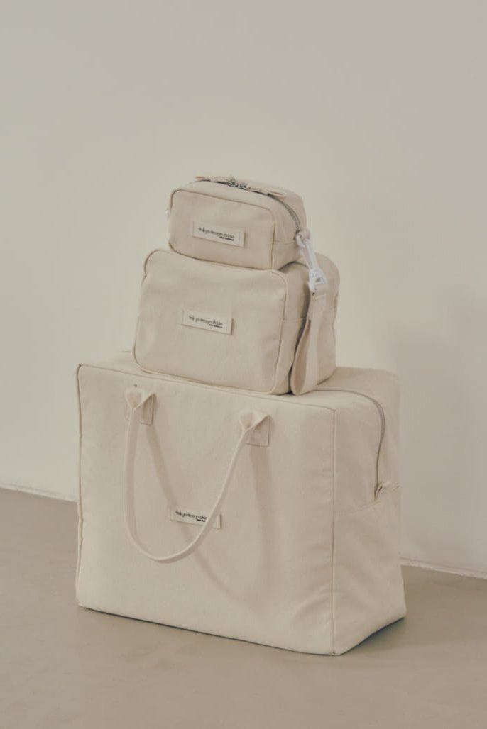 TOKYO DESIGN STUDIO New Balance - Organic Cotton Canvas Boston Bag - OFF WHITE