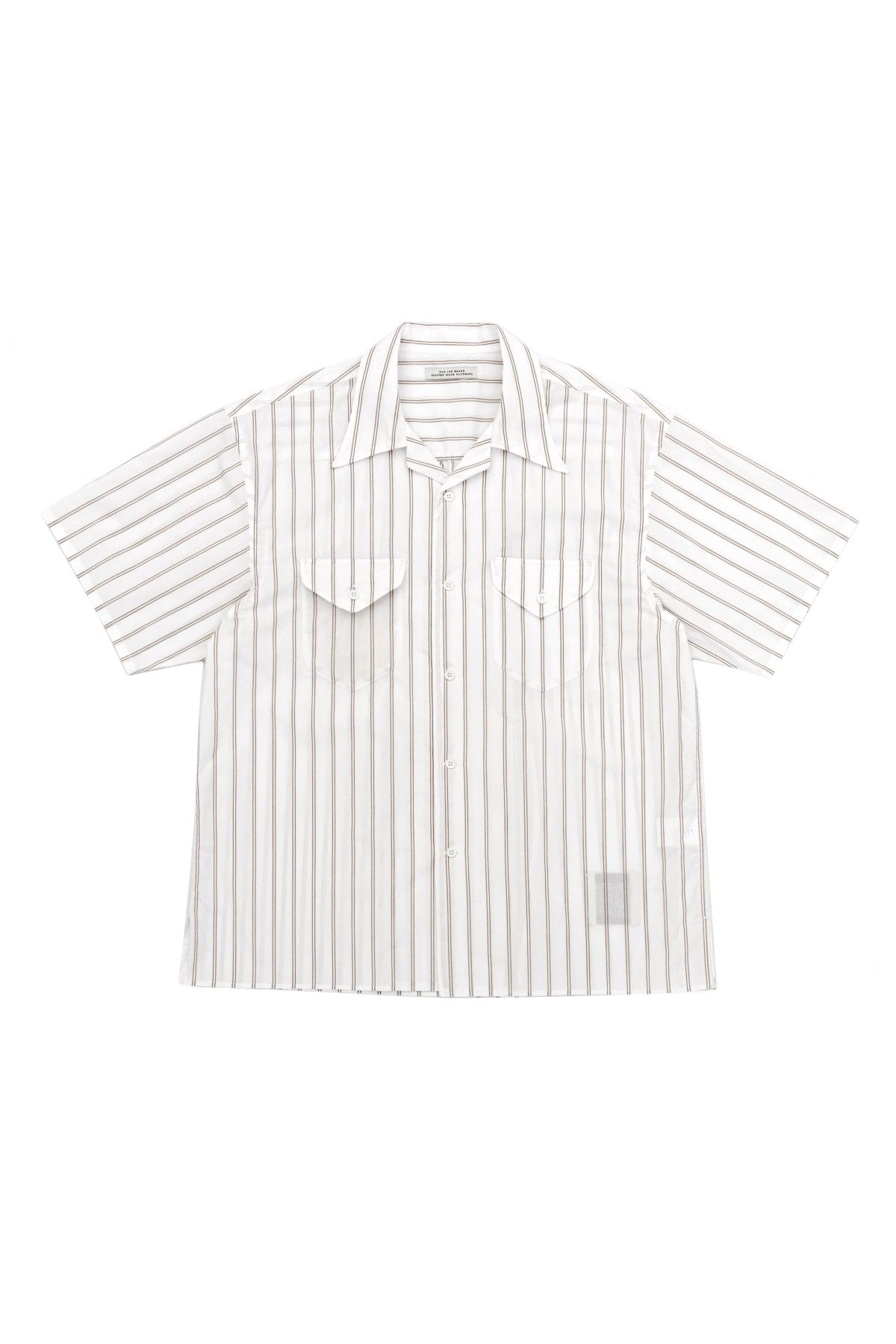 OLD JOE - SWALLOW COLLAR SPORTS SHIRTS S/S - BISQUE STRIPE