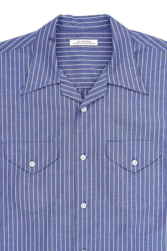 OLD JOE - SWALLOW COLLAR SPORTS SHIRTS S/S - NOCTURNE STRIPE