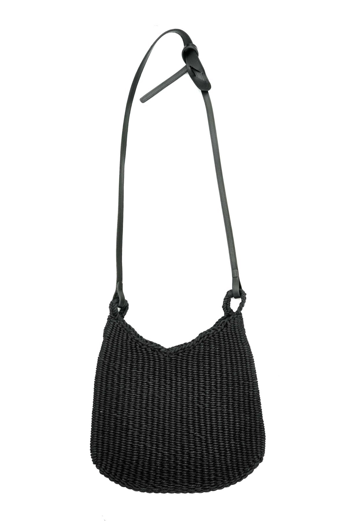 OLD JOE - PRIMITIVE WOVEN FISHING BAG - BLACK