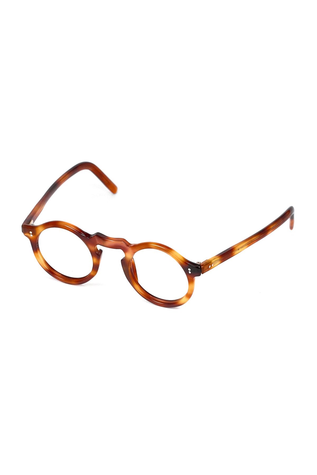 1940s - FRANCE VINTAGE EYEGLASS ROUND HONEY AMBER - OPT-912