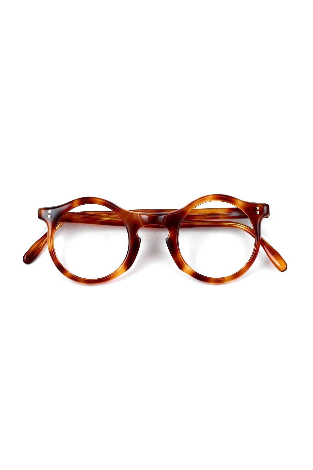 1940s - FRANCE VINTAGE EYEGLASS ROUND HONEY AMBER - OPT-913