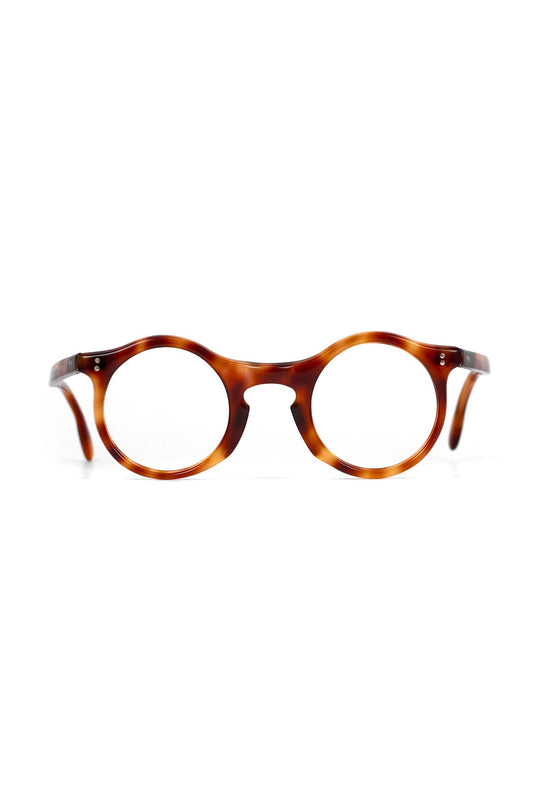 1940s - FRANCE VINTAGE EYEGLASS ROUND HONEY AMBER - OPT-913